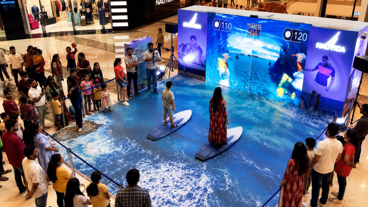  gesture-recognition surfing game experience